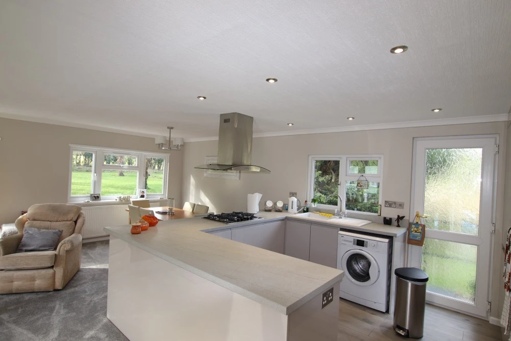 The Home Is Transformed Creating Complete Modern Open Plan Living With A Peninsula Kitchen